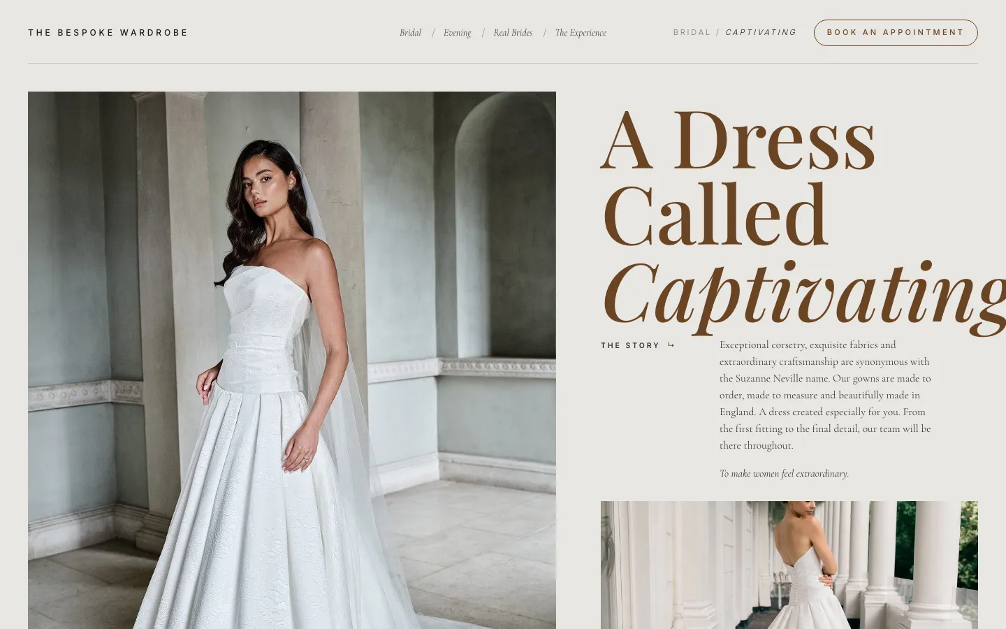 A dress page: Captivating, with its photograph and its story